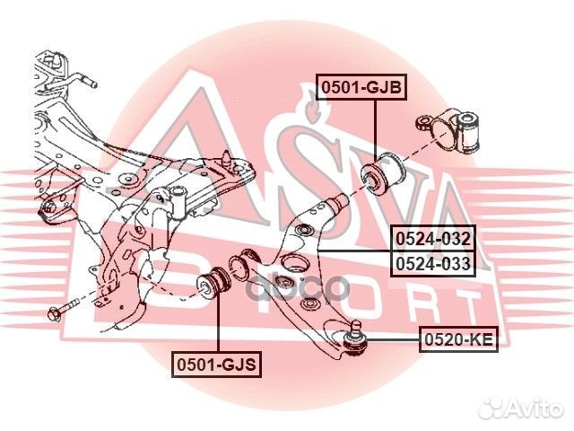 Рычаг передн.подвески нижний L mazda 3 (BM/BN)