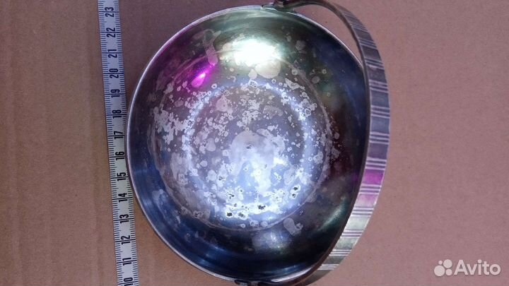 Винтаж мельхиор- конфетница и солонка с ложечкой