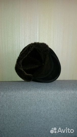 Кепка зимняя. Натуральная кожа и мех