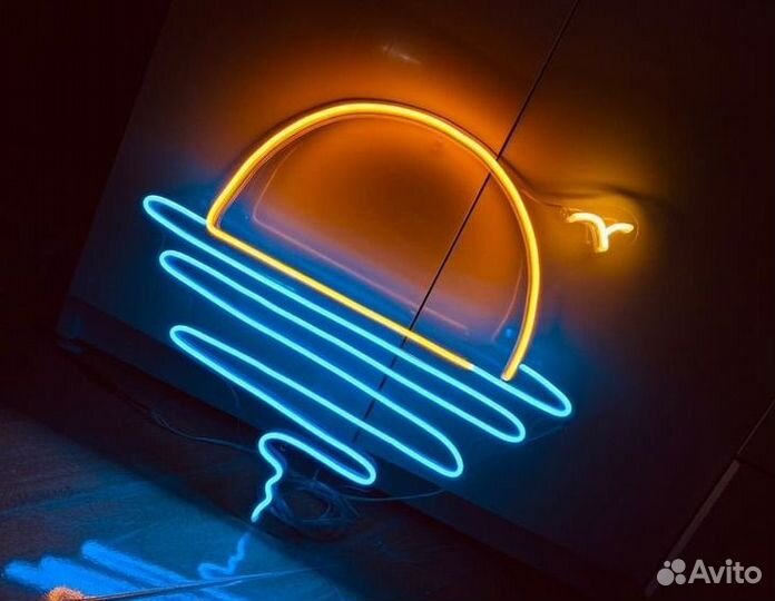 Неоновая вывеска для кафе 074