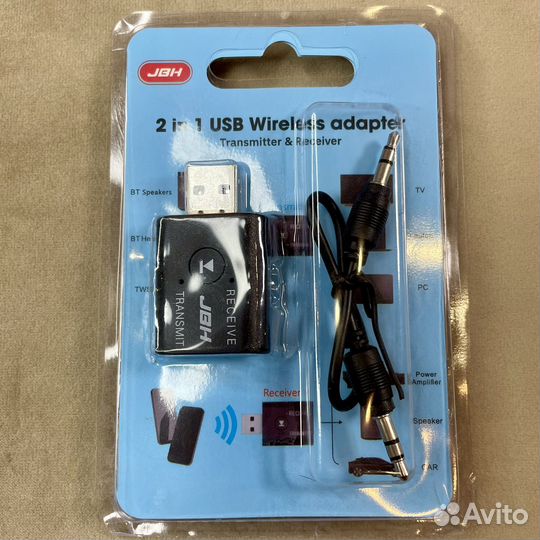 Блютуз AUX адаптер ресивер/трансмитер JBH BY-10