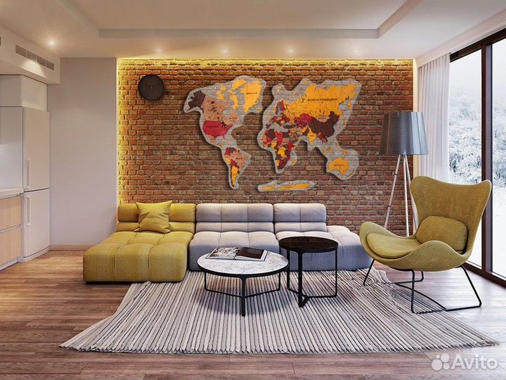 Карта мира из дерева Монтеверде Стерлитамак