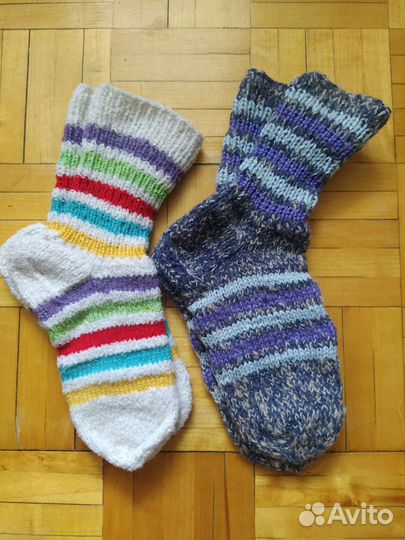 Носки ручной вязки теплые