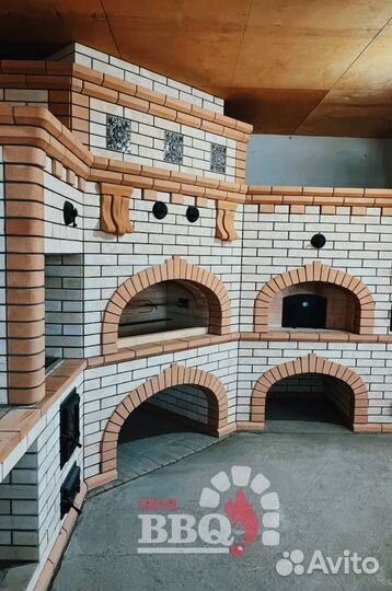 Мангал из кирпича, барбекю комплекс