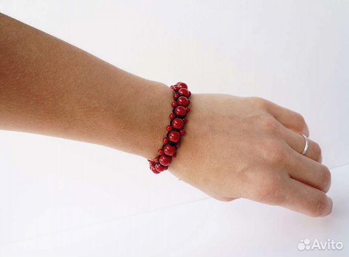 Браслет женский из натурального граната