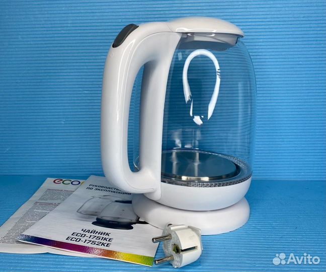 Чайник электрический Econ Стеклянный 2.2л