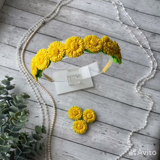 Ободок одуванчики венок одуванчики