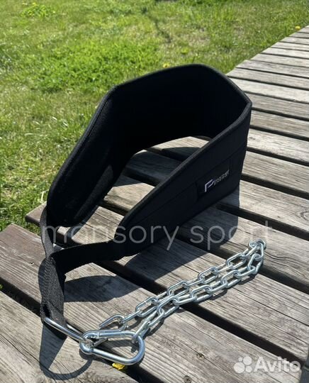 Атлетический пояс для отягощений с цепью