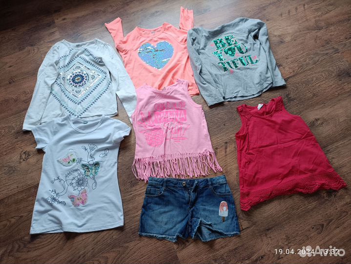 Вещи пакетом на девочку 140-152