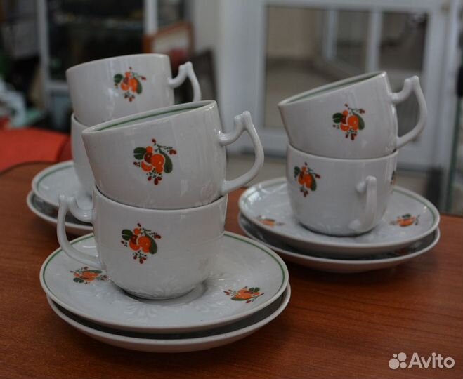 Фарфоровый кофейный сервиз- вербилки