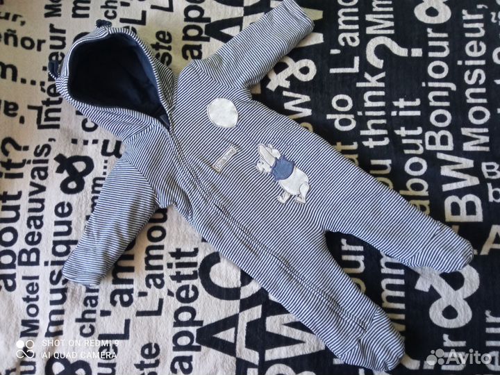 Комбинезон демисезонный осенний для мальчика 68-74