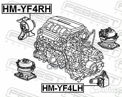 Подушка двигателя правая (гидравлическая) honda