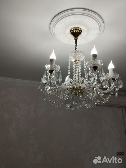 Люстра хрустальная чехия СССР б/у