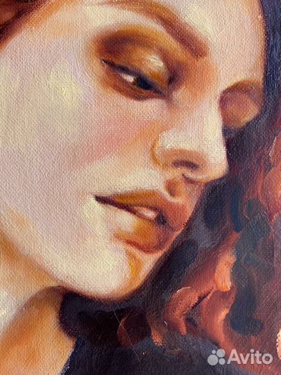 Картина маслом девушка портрет оригинальная