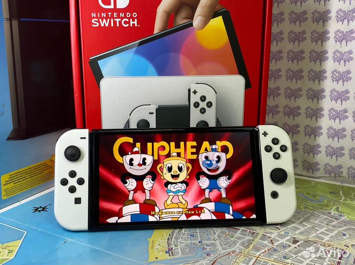 Прошитый Nintendo Switch Oled 300GB + Игры