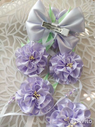 Лента в косу на заколке