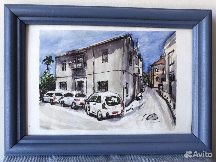 Картины акварель в рамах