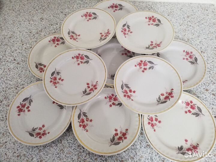 Тарелки десертные СССР плоские