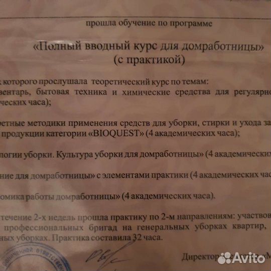 Домработница, уборка квартиры, няня, уборщица