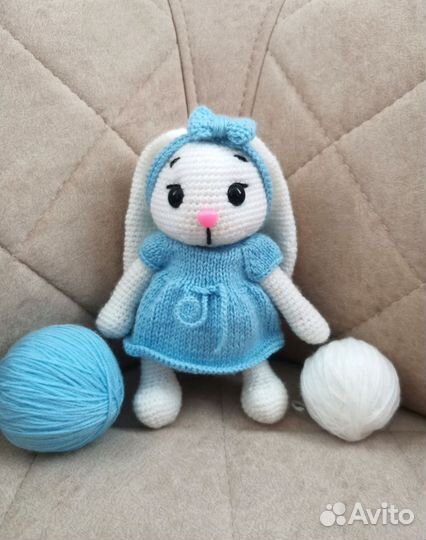 Зайка амигуруми игрушка ручной работы