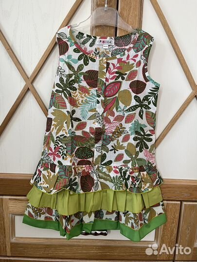 Платье льняное новое 110-116 см