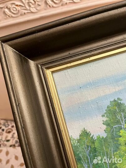 Картина маслом на холсте летний пейзаж