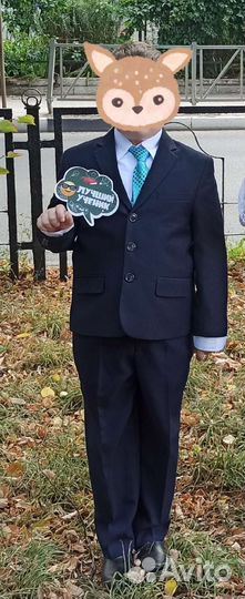 Костюм школьный Скай лайк 140,увеличенной полноты