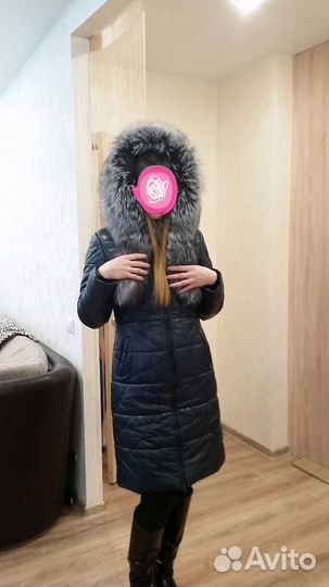 Кожаный пухових с мехом чернобурки