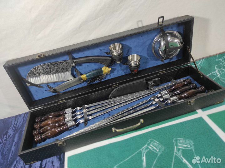 Шашлычный набор шампура подарочные в кейсах