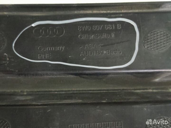 Pешетка, воздухонаправляющая Audi A4 V (B9) (2015