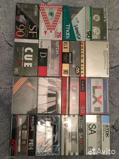 Аудиокассеты Sony, basf, denon, grundig, maxell