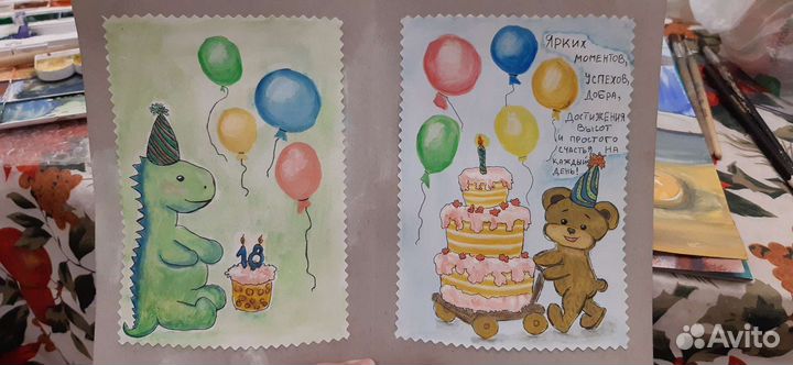 Открытки и книжные закладки на заказ