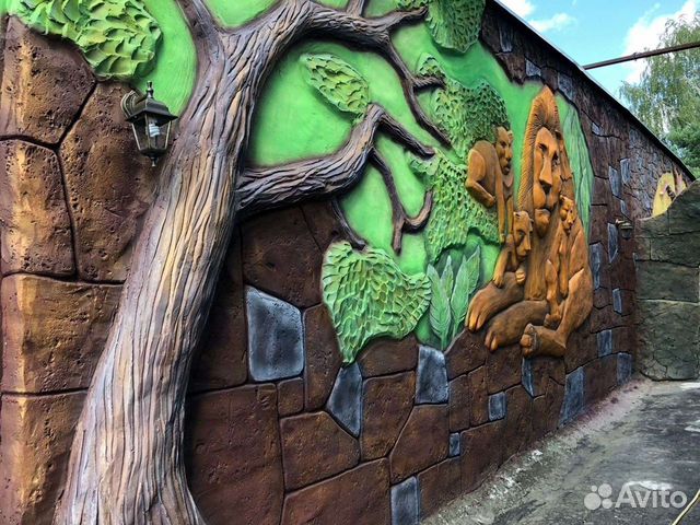 Панно из арт бетона