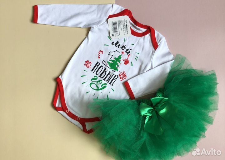 Новогодний комплект для девочки 74-80