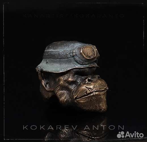 Бусина на темляк от Кокарева Антона горилла байкер