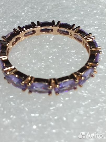 Золотой Комплект с Аметистом