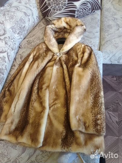 Шуба норковая 42 44 бежевая