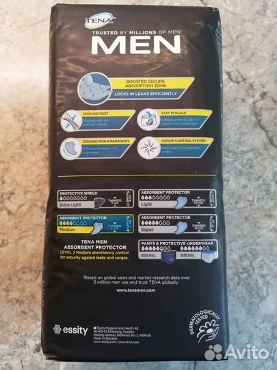 Урологические прокладки для мужчин Tena men 2