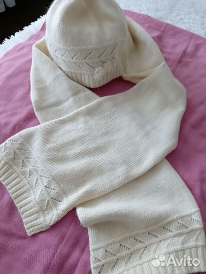 Комплект шапка и шарф женские