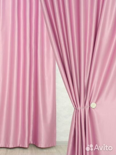 Готовые шторы розовый
