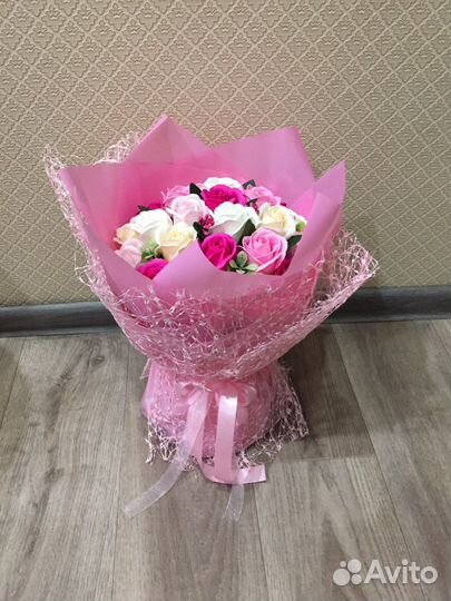 Бкет из мыльных роз