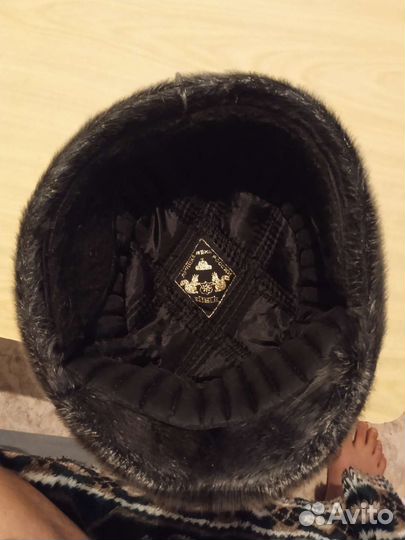 Формовка мужская шапка из меха нерпы темно серый