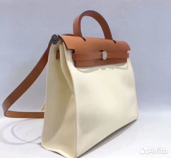 Оригинальная сумка hermes herbag 39 цвет пломбир