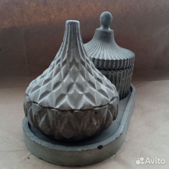 Подарочный набор шкатулок из бетона