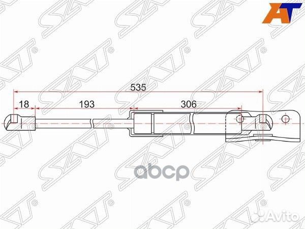 Амортизатор крышки багажника mitsubishi outland