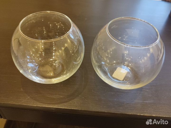 Ваза шар стекло, 1 штука, 10см, в отличном сост