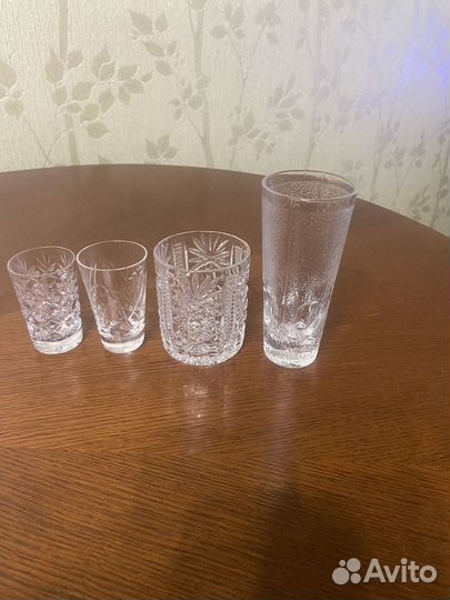 Хрустальные стаканы высокие