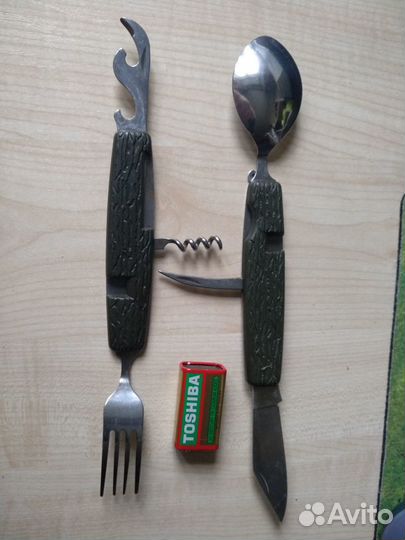 Туристический набор ложка вилка нож