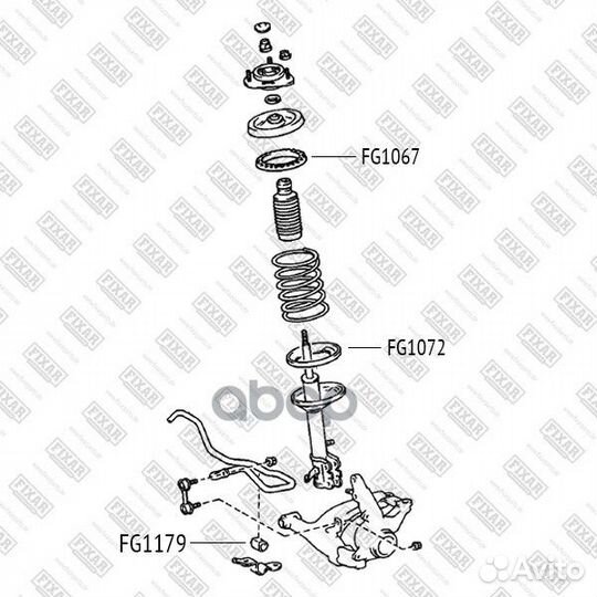 Проставка пружины верхняя fg1067 fixar