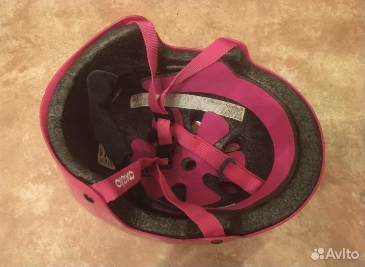 Велосипед розовый детский 14, шлемы